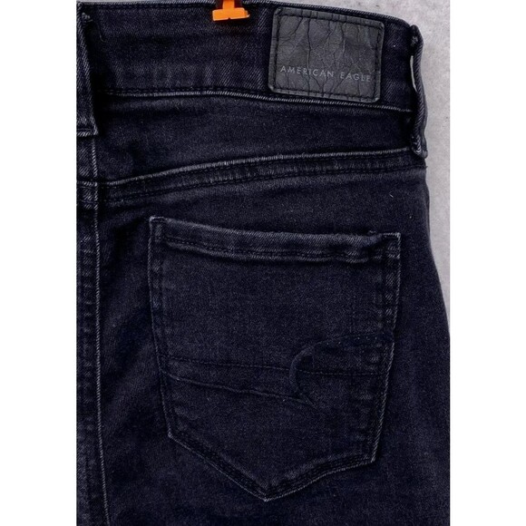 American Eagle Jeans Size 0 Next Level Stretch Hi Rise Jegging Crop Black - Picture 5 of 9